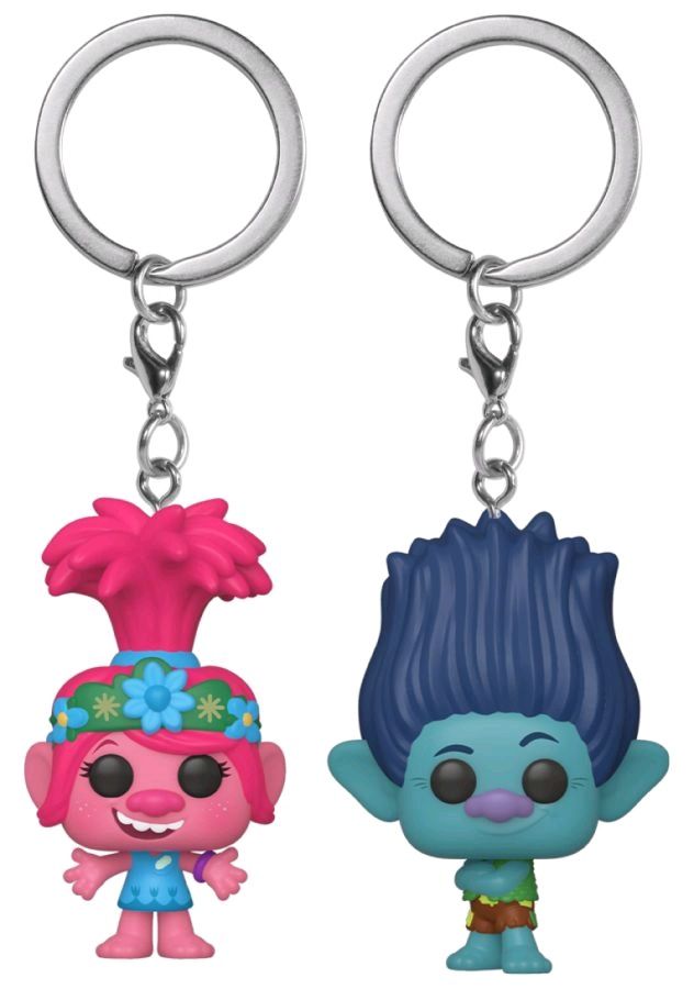 Trolls World Tour - Poppy & Branch (US Exclusive) Pocket Pop! Keychain 2-Pack