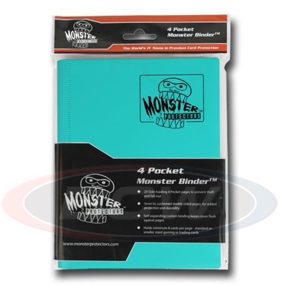 Monster 4-Pocket Folder: Teal Matte