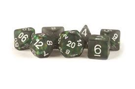 MDG - Resin Polyhedral Dice Set: Icy Opal Black