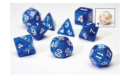 Sirius Dice Set Pearl Blue Acrylic