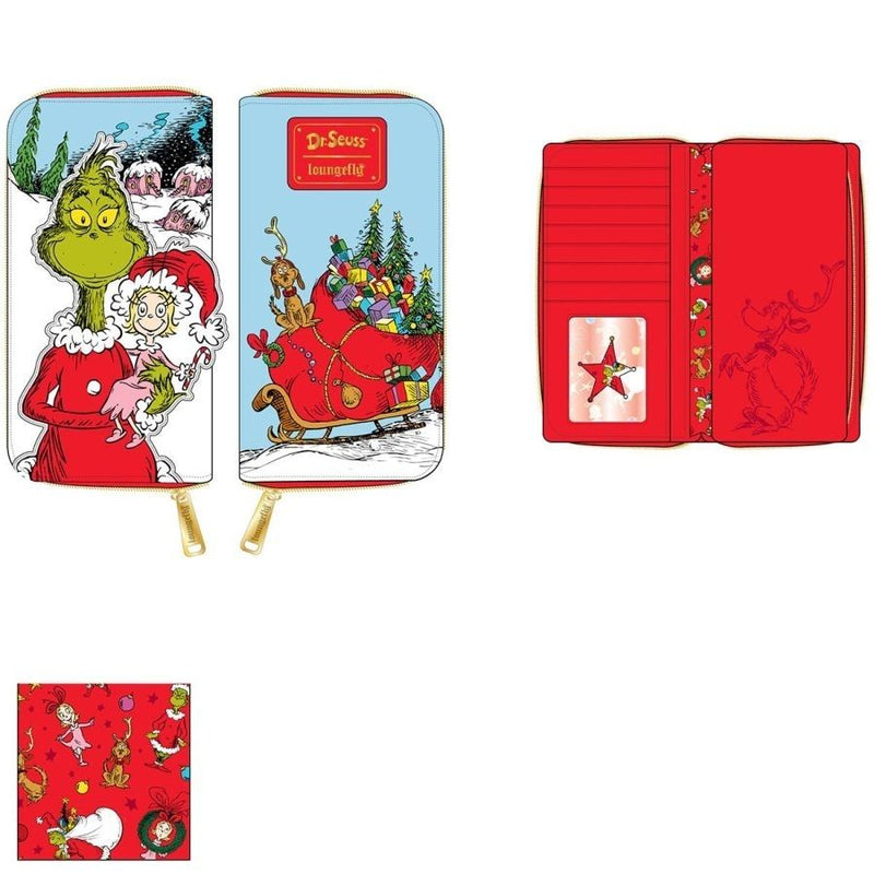 Dr Seuss - Grinch Loves The Holidays Zip Purse
