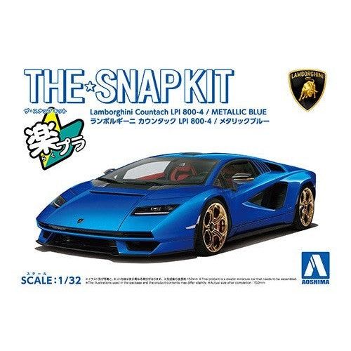 Lamborghini Countach LPI 800-41/32 Snap Model Kit (Metallic Blue)