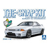 Nissan R32 Skyline GT-R Custom Wheel 1/32 Snap Model Kit (Crystal White)