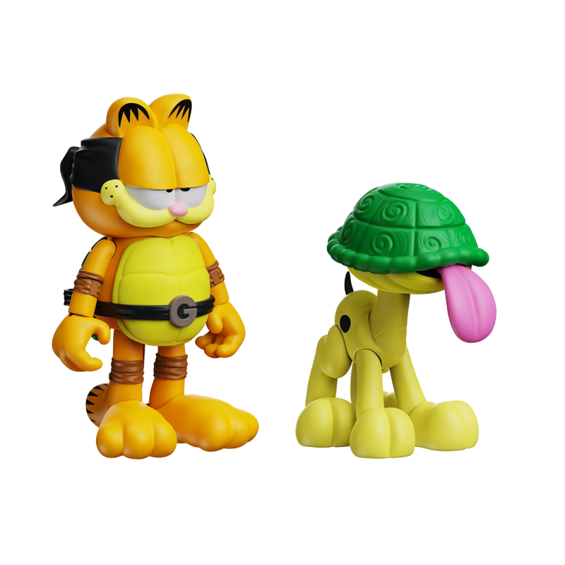 Garfield x Teenage Mutant Ninja Turtles - Garfello & Sidekick Odie Figure 2 Pack