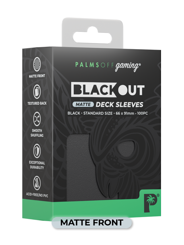 Palms Off: Blackout Deck Sleeves (100) Black Matte