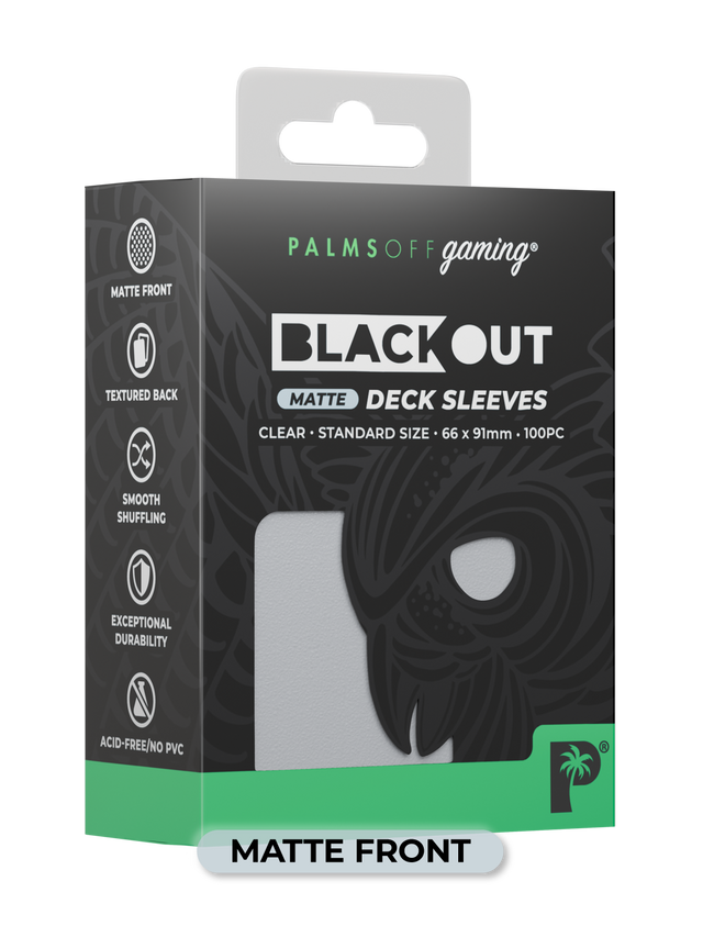 Palms Off: Blackout Deck Sleeves (100) Clear Matte