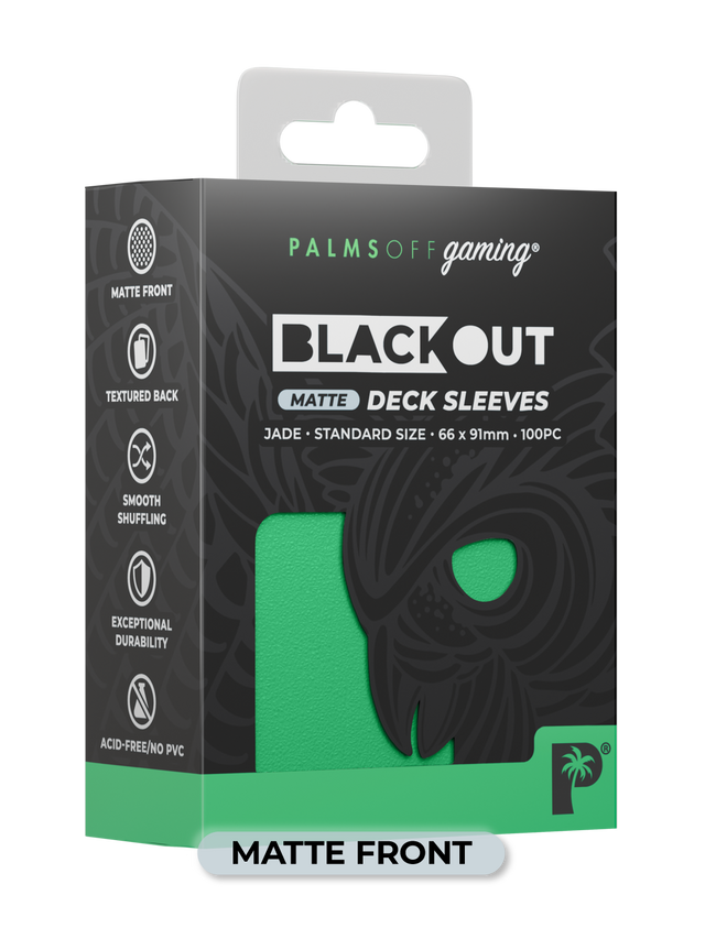 Palms Off: Blackout Deck Sleeves (100) Jade Matte