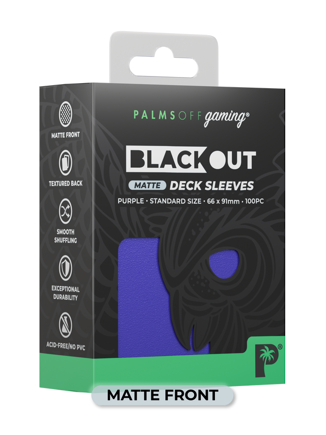 Palms Off: Blackout Deck Sleeves (100) Purple Matte
