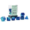 Chessex - Gemini Blue-Blue w/light blue Luminary 7-Dice Set