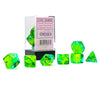 Chessex - Gemini Translucent Green-Teal/yellow 7-Dice Set