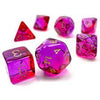 Chessex - Gemini Translucent Red-Violet/gold 7-Dice Set