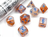Chessex - Borealis Polyhedral Rose Gold/Light Blue