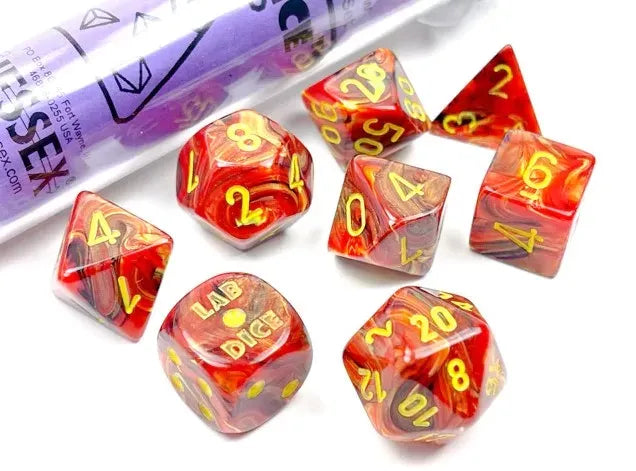 Chessex - Vortex Polyhedral Underworld/Yellow