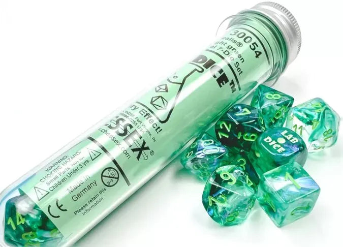 Chessex – Borealis Polyhedral Kelp/Light Green