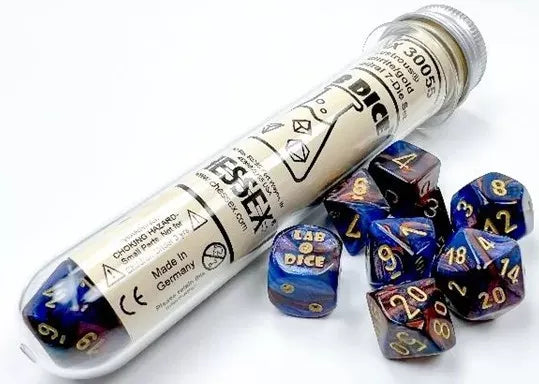 Chessex – Lustrous Polyhedral Azurite/Gold