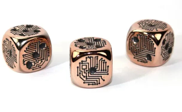 Chessex – Copper Circuit Design d6 (Metal Plated)