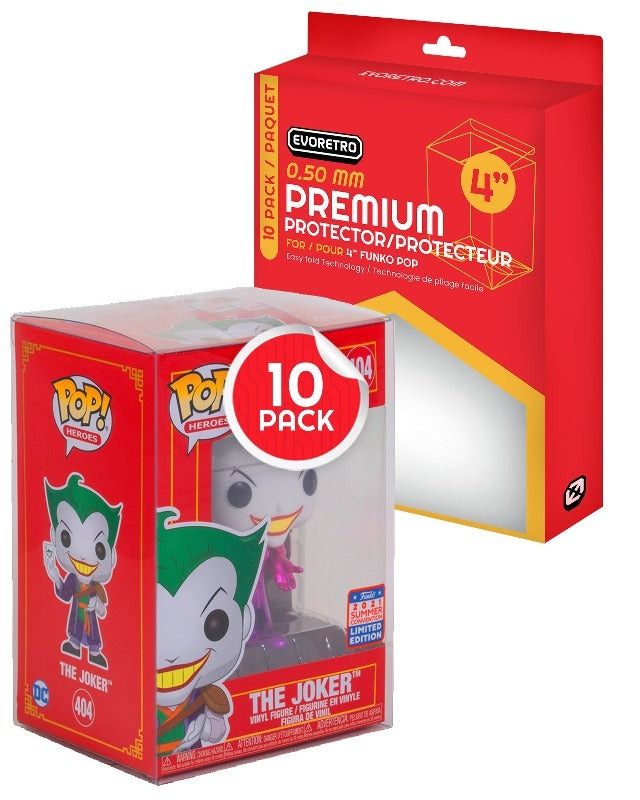EVORETRO: Premium Funko Pop! Protector 4 Inch (.5mm) 10 pack