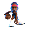 NBA - Allen Iverson (76ers) Mini 6 Inch Vinyl Figure