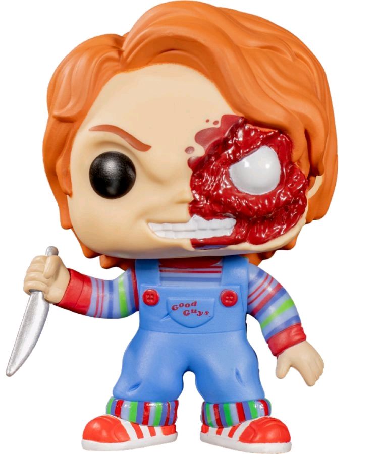Child's Play - Chucky Half Battle Damaged (US Exclusive) Pop! Vinyl Figure