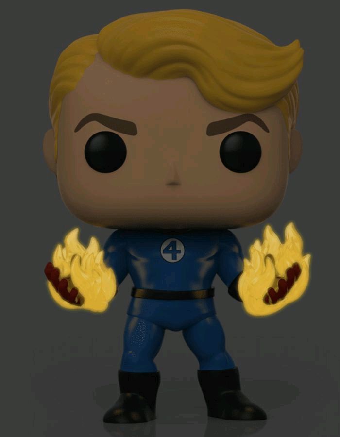 Fantastic Four - Human Torch Suited Glow US Exclusive Pop! Vinyl [RS]