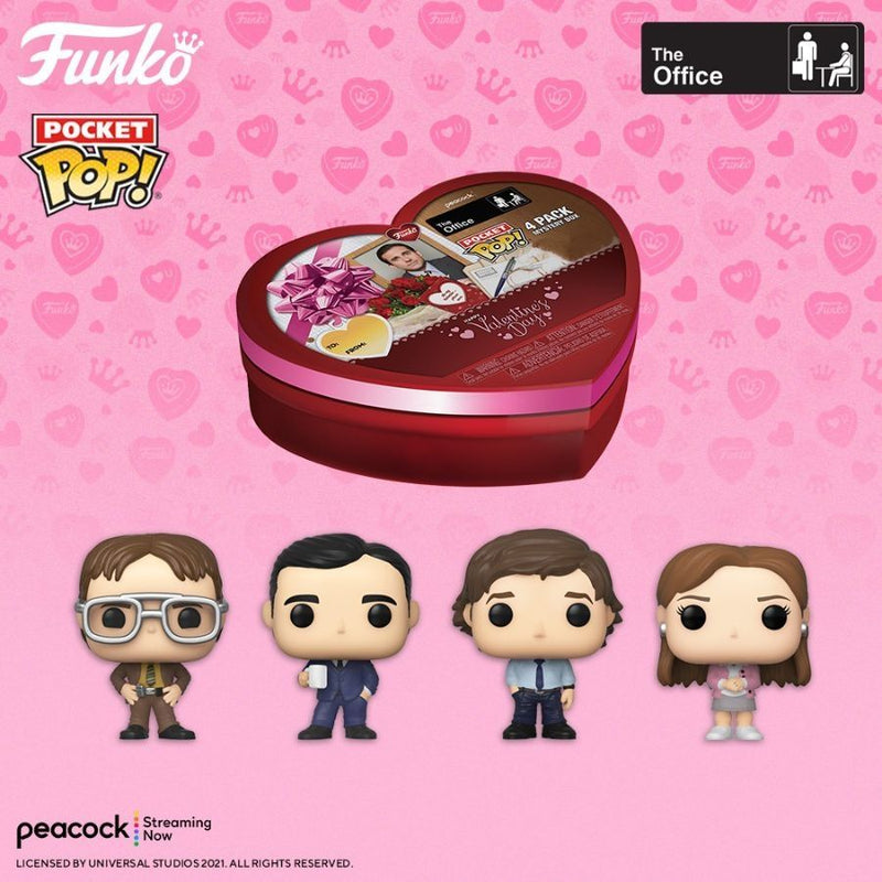 The Office - Valentines Day (US Exclusive) Pocket Pop! 4 Pack