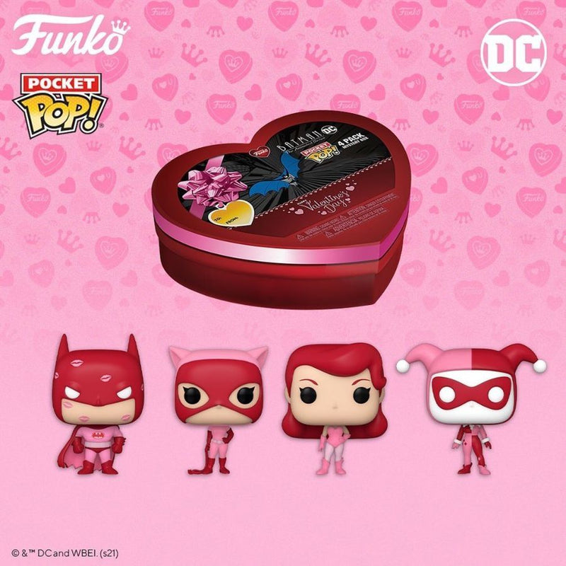 Batman - Valentines Day (US Exclusive) Pocket Pop! 4 Pack