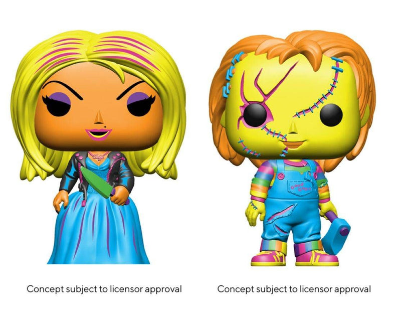 Child's Play 4: Bride of Chucky - Chucky & Tiffany Black Light (US Exclusive) Pop! Vinyl Figure 2 Pack
