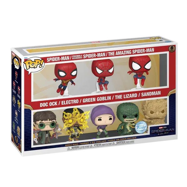 Spider-Man: No Way Home - US Exclusive Pop! Vinyl 8 Pack