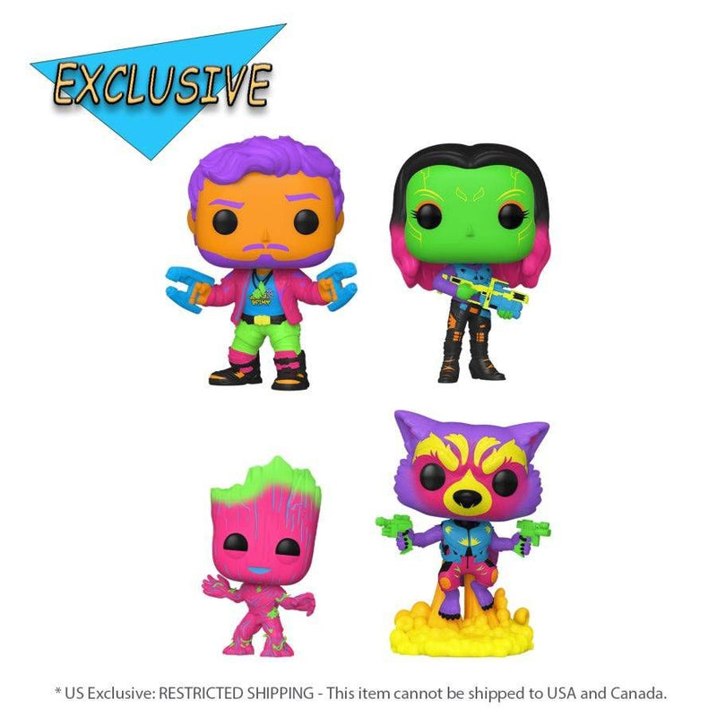 Guardians of the Galaxy: Volume 2 - US Exclusive Blacklight Pop! 4 Pack
