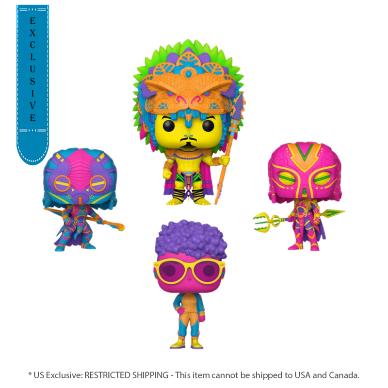 Black Panther 2: Wakanda Forever - Blacklight (US Exclusive) Pop! Vinyl 4 Pack