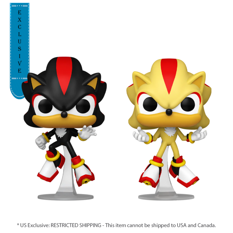 Sonic - Shadow and Super Shadow (US Exclusive) Glow Pop! Vinyl Figure 2 Pack