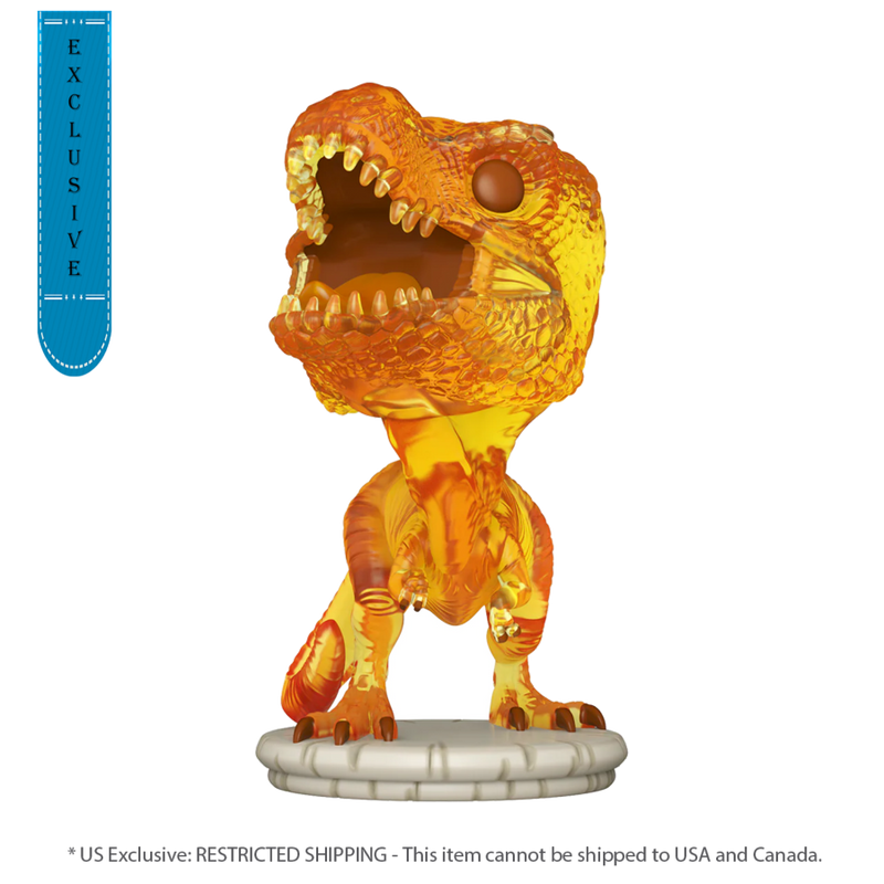 Jurassic Park - Tyrannosaurus Rex (Amber) US Exclusive Translucent Pop! Vinyl Figure