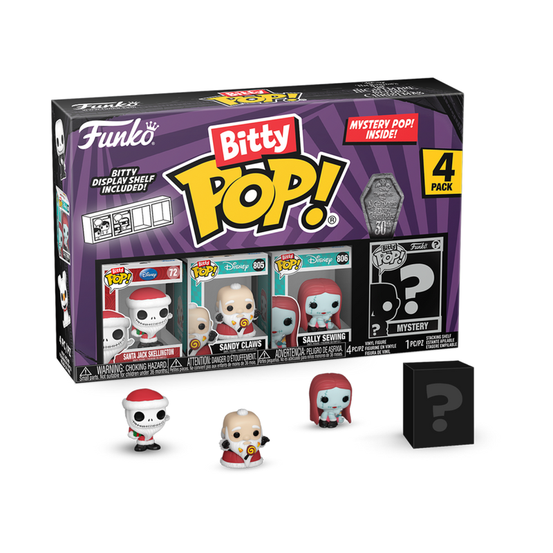 The Nightmare Before Christmas - Santa Jack Bitty Pop! 4 Pack