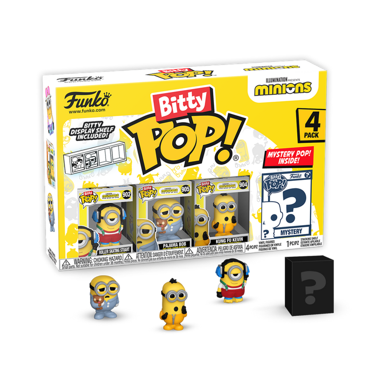 Minions - Roller Skating Stuart Bitty Pop! 4 Pack