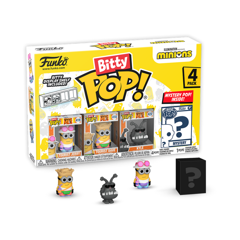 Minions - Tourist Jerry Bitty Pop! 4 Pack