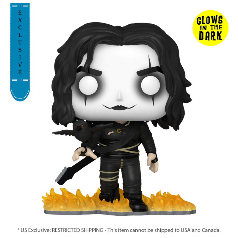 The Crow - Eric Draven with Crow (US Exclusive) Glow Pop! Vinyl Figure