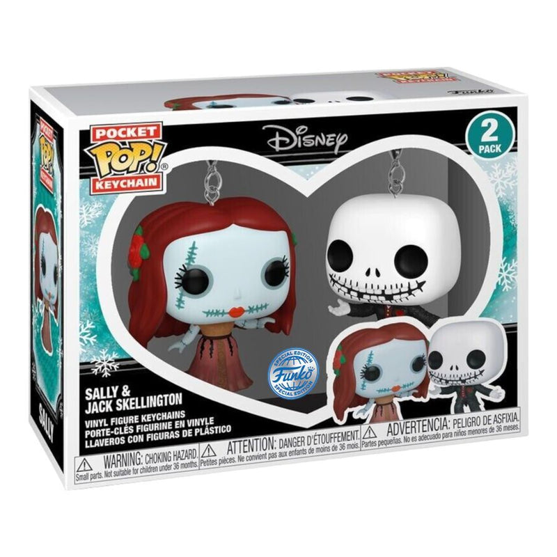 The Nightmare Before Christmas - Holiday Jack and Sally (US Exclusive) Pop! Keychain 2 Pack