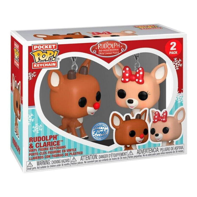 Rudolph - Rudolph and Clarice (US Exclusive) Pop! Keychain 2 Pack