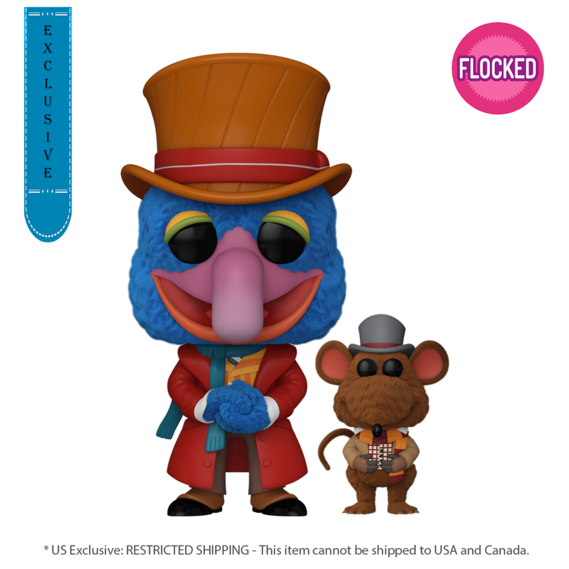 The Muppets Christmas Carol - Gonzo with Rizzo (US Exclusive) Flocked Pop! Vinyl Figure