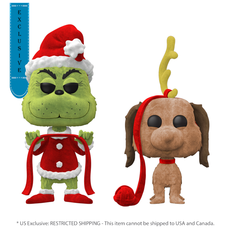 The Grinch (1966) - Grinch & Max (US Exclusive) Flocked Pop! Vinyl 2 Pack