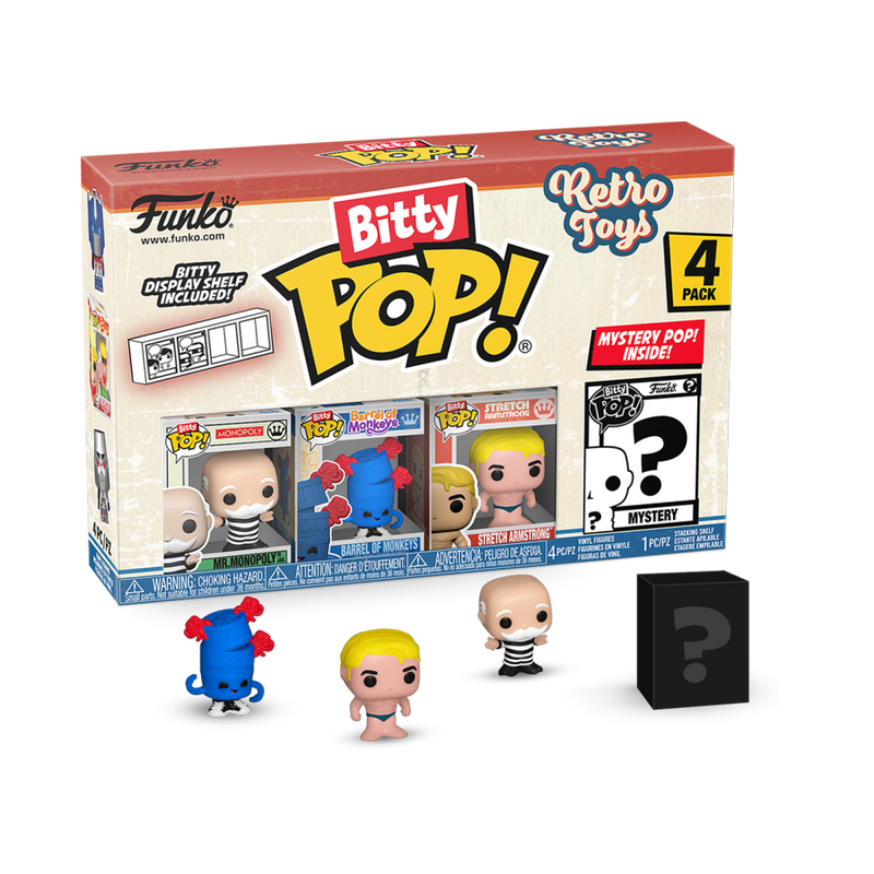 Retro Toys - Mr. Monopoly Bitty Pop! 4 Pack