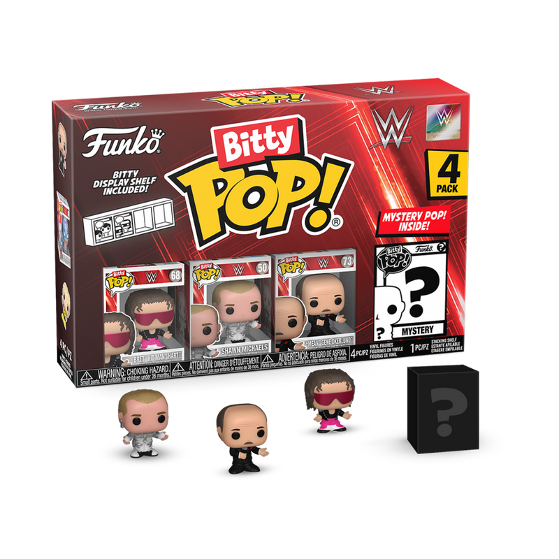 WWE - Bret Hart Bitty Pop! 4 Pack