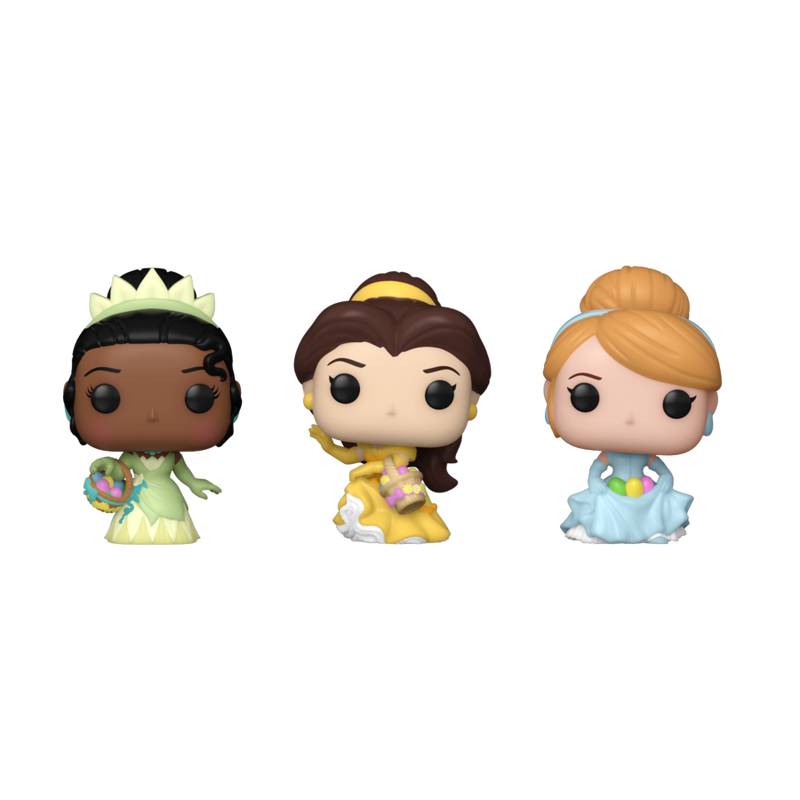 Disney - Cinderella, Belle, Tiana Carrot Pocket Pop! Vinyl Figure 3 Pack