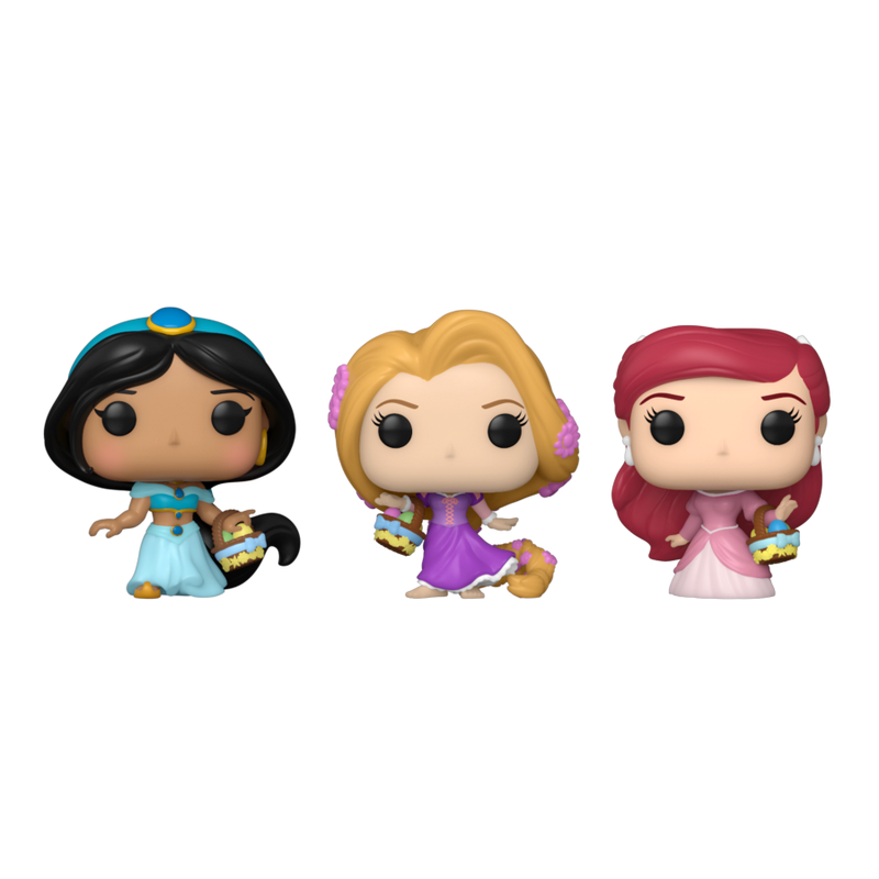 Disney - Rapunzel, Ariel, Jasmine Carrot Pocket Pop! Vinyl Figure 3 Pack