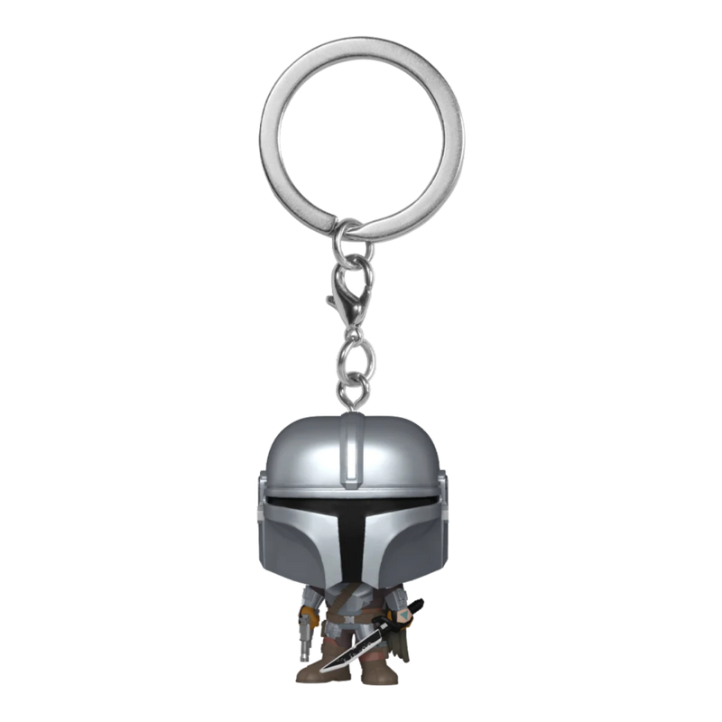 Star Wars: The Mandalorian - Mandalorian with Darksaber Pop! Vinyl Keychain