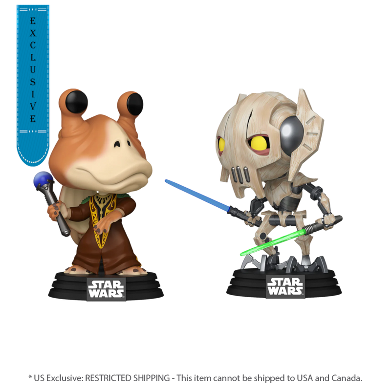 Star Wars: The Clone Wars - Jar Jar Binks vs General Grievous (US Exclusive) Pop! Vinyl Figure 2 Pack