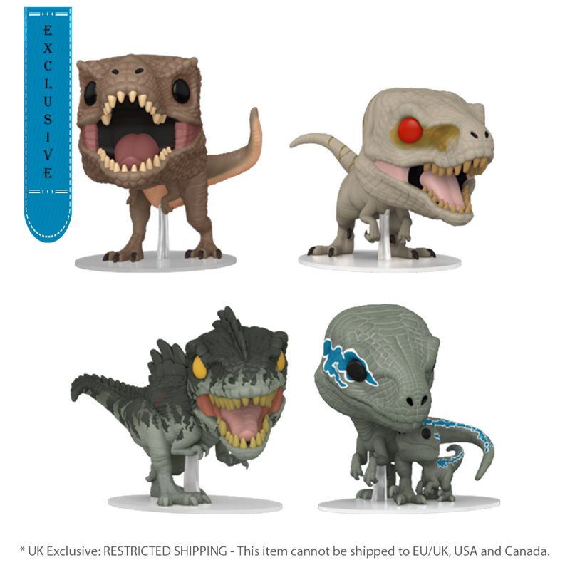 Jurassic World 3 - US Exclusive Pop! Vinyl Figure 4 Pack 