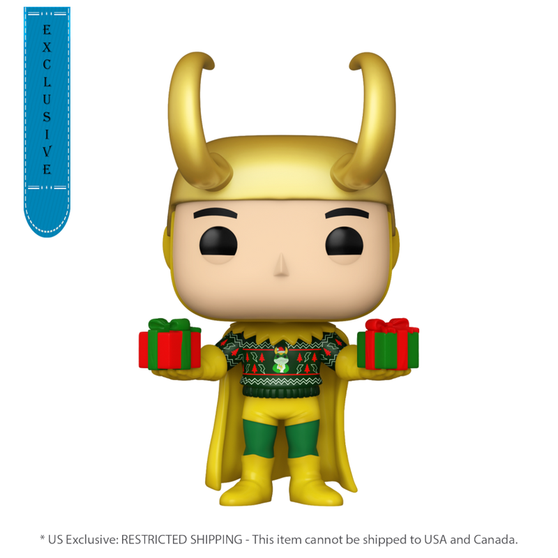 Marvel Comics - Loki with Sweater Holiday (US Exclusive) Metallic Pop! Vinyl Figure