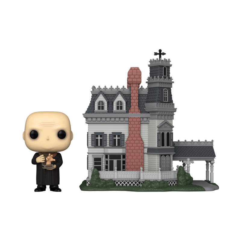 The Addams Family (TV) - Fester with Addams Family Mansion Pop! Town