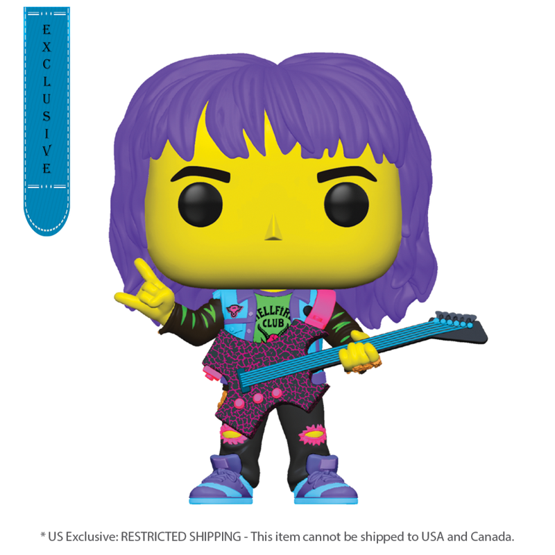 Stranger Things - Eddie with Guitar (US Exclusive) Blacklight Pop! Vinyl Figure